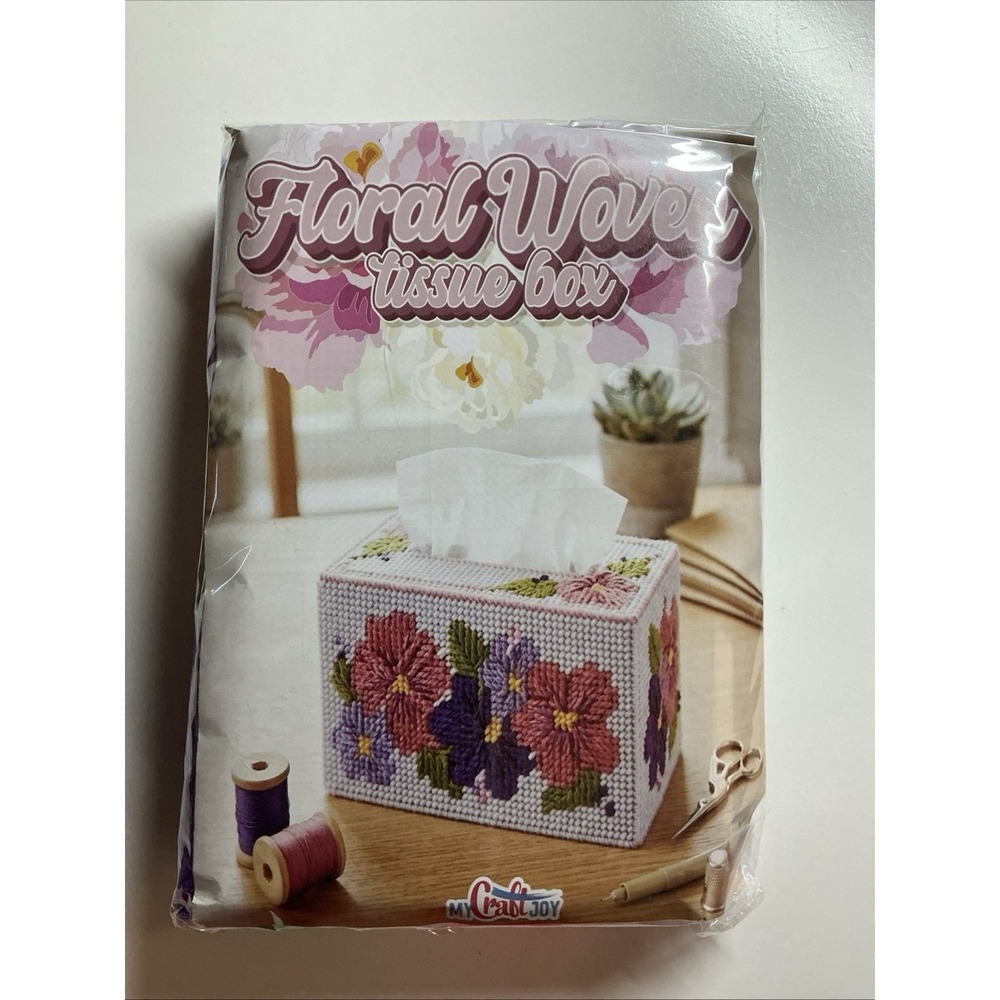My Craft Joy Buttefly Garden Stitch Pillow Cover Needlepoint Kit NIP